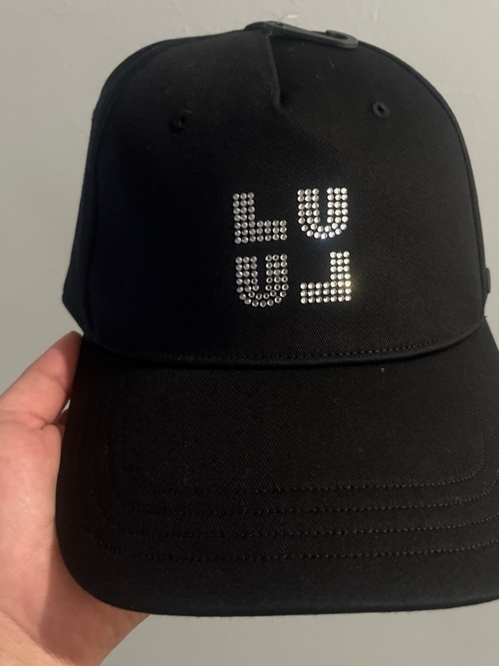 Lululemon Black Baseball Cap with Silver Stud Lettering
